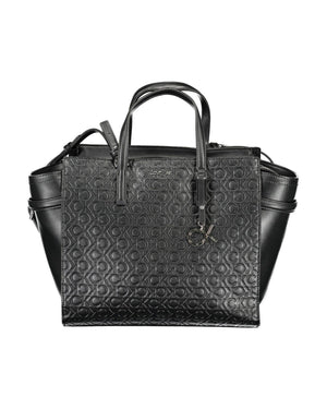 Calvin Klein Women's Elegant Black Recycled Polyester Handbag - One Size