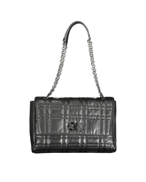 Calvin Klein Women's Elegant Black Chain-Handle Bag with Twist Lock - One Size