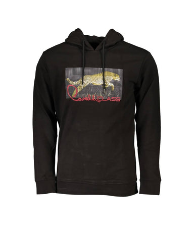 Cavalli Class Men's Black Cotton Sweater - 3XL