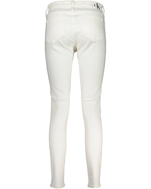 Calvin Klein Women's White Cotton Jeans & Pant - W28 US
