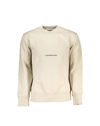 Calvin Klein Men's Beige Cotton Sweater - M