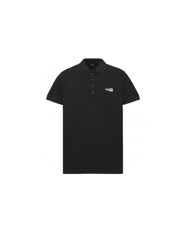 Diesel Men's Black Cotton Polo Shirt - L