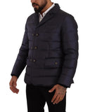 Dolce & Gabbana Men's Blue Silk Goat Coat Blouson Winter Jacket - 52 IT