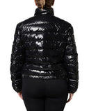 Dolce & Gabbana Women's Black Logo Plaque Full Zip Puffer Jacket - 42 IT