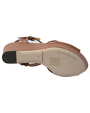 Dolce & Gabbana Women's Brown Leather AMORE Wedges Sandals Shoes - 36 EU