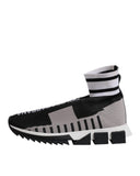 Dolce & Gabbana Women's Black Gray Sorrento Socks  Sneakers Shoes - 36 EU