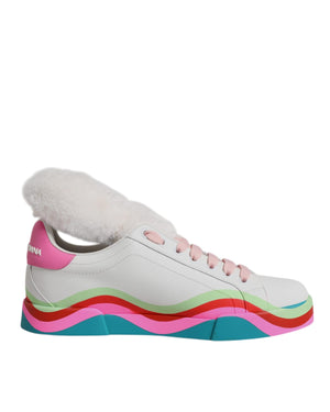Dolce & Gabbana Women's Multicolor Low Top Trainers Sneakers Shoes - 38 EU