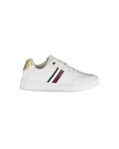 Tommy Hilfiger Women's White Polyester Sneaker - 37 EU