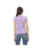 Trussardi Action Women's Elegant Purple Cotton Blend Tee - S