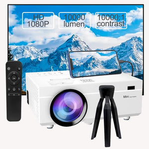 Mini Projector 10000Lumens Portable Video-Projector, 1080P Home Theater Movie Projector Supported