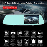 5 Lcd Touch Screen Rear View Mirror Car Recorder With Separate Camera