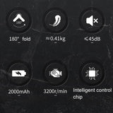 Electric Shock Muscle Massage Gun - Foldable Black Pocket