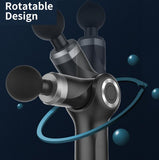 Electric Shock Muscle Massage Gun - Foldable Black Pocket