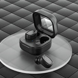 Black Wireless Earphones With Charging Case