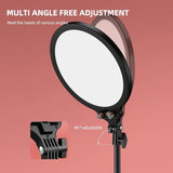 Full-Screen Selfie Ring Light Tripod Set For Live Stream - 210Cm Height