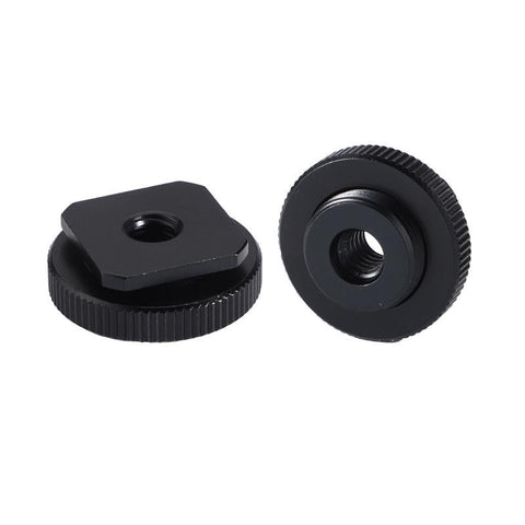 2-Pack Aluminum Hot Shoe Adapter 5 / 8 Male To 1 / 4 Female