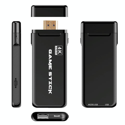 64Gb 4K Retro Game Stick + 2 Wireless Gamepads & 10 000+ Pre-Installed Games