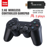 64Gb 4K Retro Game Stick + 2 Wireless Gamepads & 10 000+ Pre-Installed Games