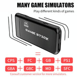 64Gb 4K Retro Game Stick + 2 Wireless Gamepads & 10 000+ Pre-Installed Games