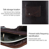 Detachable Card Holder Leather Wallet For Men - Antimagnetic Rfid