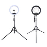 18 Two-Colour Dimmable Ring Fill Light With Tripod 55W 100-240V