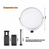 18 Two-Colour Dimmable Ring Fill Light With Tripod 55W 100-240V