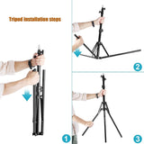 18 Two-Colour Dimmable Ring Fill Light With Tripod 55W 100-240V