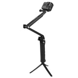 Foldable 3-Way Tripod Selfie Stick For Action Cameras - 20-58Cm Length