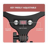 Full-Screen Selfie Ring Light Tripod Set For Live Stream - 210Cm Height