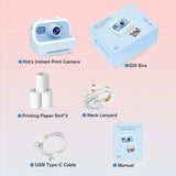 Blue Children'S Thermal Camera With Dual-Camera 1080P Hd 2400W Pixel 2.4-Inch Display