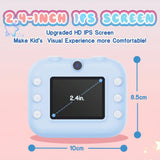 Blue Children'S Thermal Camera With Dual-Camera 1080P Hd 2400W Pixel 2.4-Inch Display