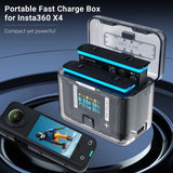 Smart Dual Charging Box For Insta360 X4 Camera