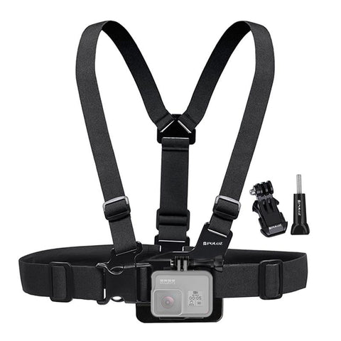 Universal Body Mount Belt For Action Cameras With J Hook And Long Screw