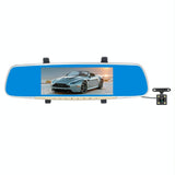 7 Lcd Touch Screen Rear View Mirror Car Recorder With Separate Camera