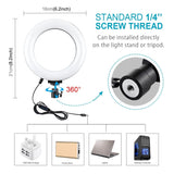 Live Broadcast Dual Phone Bracket With 70Cm Tripod & 6.2 Inch 16Cm Led Ring Light Kit
