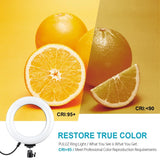 Live Broadcast Dual Phone Bracket With 70Cm Tripod & 6.2 Inch 16Cm Led Ring Light Kit