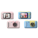 Kids Hd Reversible Camera - 2.4 Inch 8G Memory Card Card Reader - Yellow / Blue