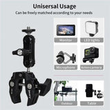 Aluminum Handlebar Magic Arm Rod Mount With Crab Clamp