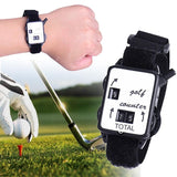 Black Portable Golf Watch With Manual Counter
