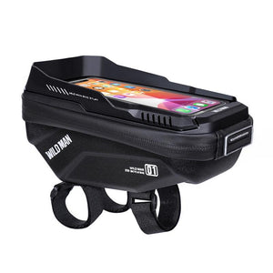 1L Hard Shell Bike Handlebar Bag With Touch Screen - Twill