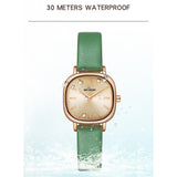Women Oval Dial Quartz Watch With Simple Bar Scale