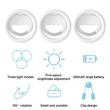 Clip-On Half-Ring Fill Light For 10Cm Mobile Phones