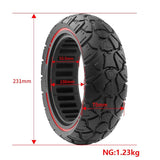 Electric Scooter Tire - 10X3 53.5 Card 255X80 & 80 / 65-6.5 Universal Off-Road Red