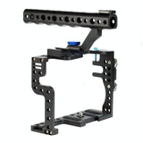 Panasonic Lumix Gh3 / Gh4 Video Cage Stabilizer With Metal Handle Black