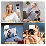 Rechargeable Selfie Light For Phone Laptop Tablet - Black