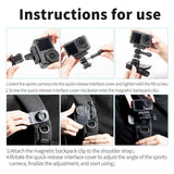 360 Degree Rotating Magnetic Backpack Clip Mount