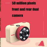 Mini 4K Dual Camera For Kids - 50Mp Front & Rear - Yellow