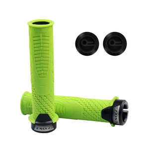 Lockable Silicone Bike Grips With Handlebar Cover - Green