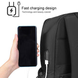 Black Oxford Laptop Backpack - Multifunctional