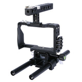 Sony A6000 / A6300 / A6400 / A6500 Camera Cage Stabilizer With Handle - Black